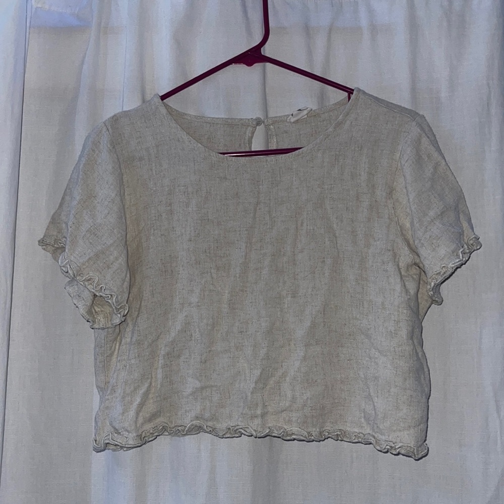 me to we cropped shirt
